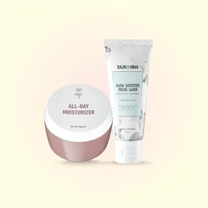Skin Cafe All-Day Moisturizer 50g with Rajkonna Glow Facial Wash 100ml Combo